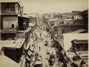burra bazaar calcutta an albumen photo c 1880s